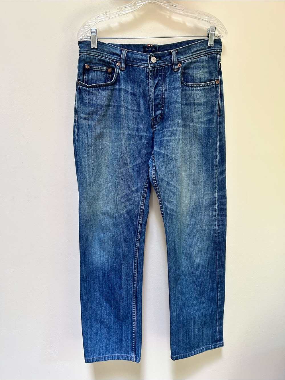 Paul Smith ~ Straight Fit Distressed Y2K Vintage Cotton Denim Men’s 32